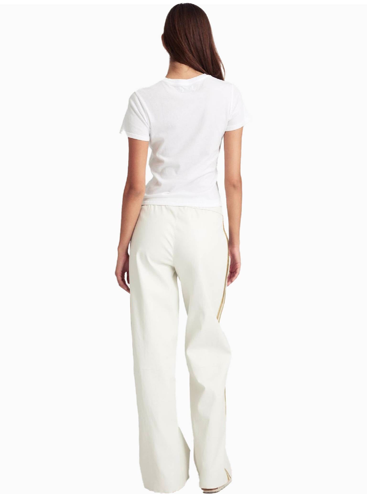 SPRWMN Baggy Leather Pants in White