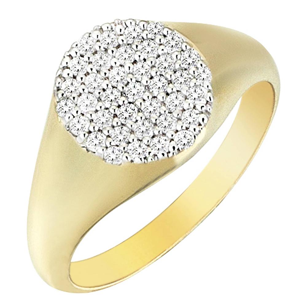 HER STORY Pave Circular Ring