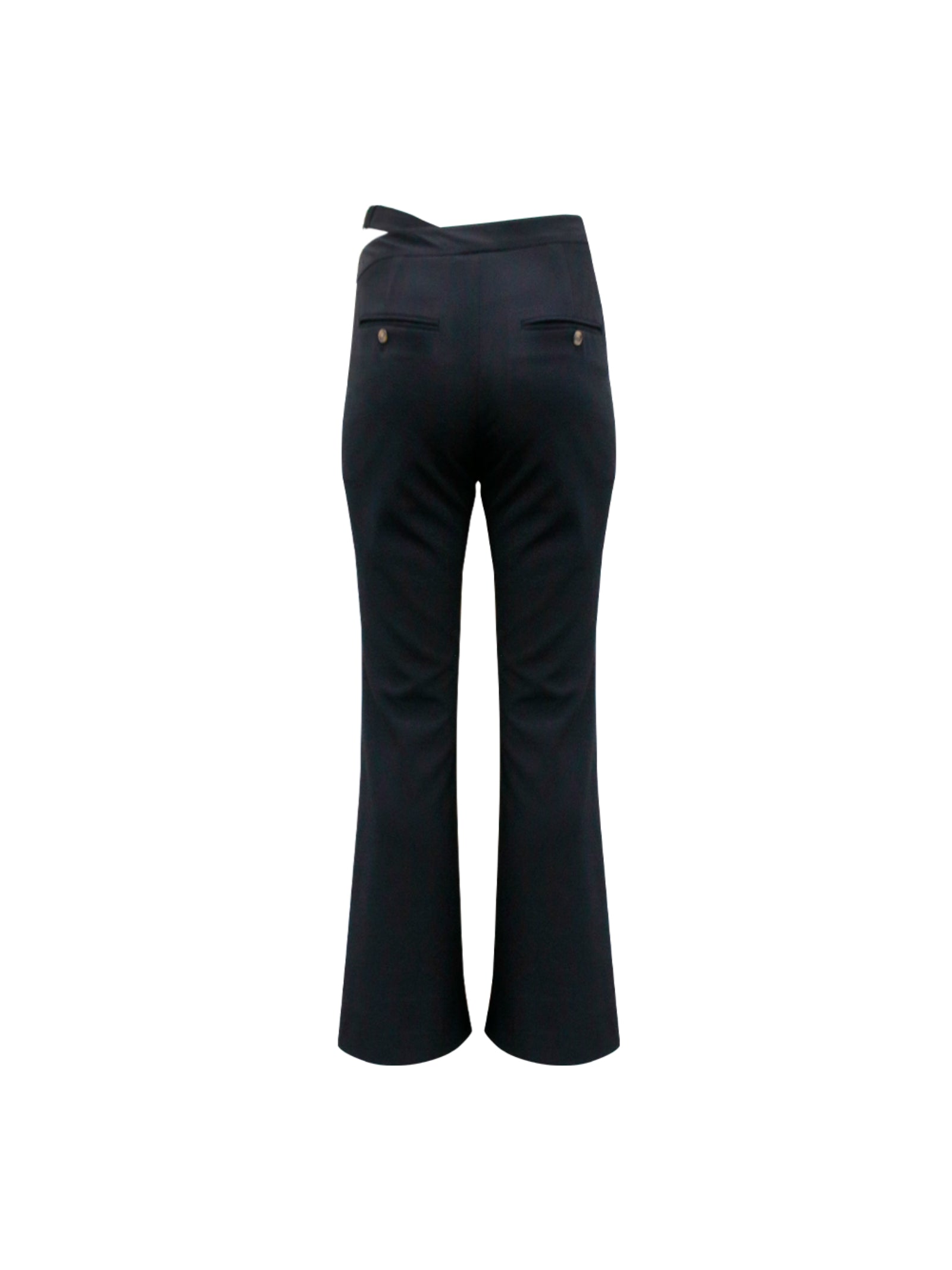 STUDIO J KOO Waist Cross Belt Detail Trousers