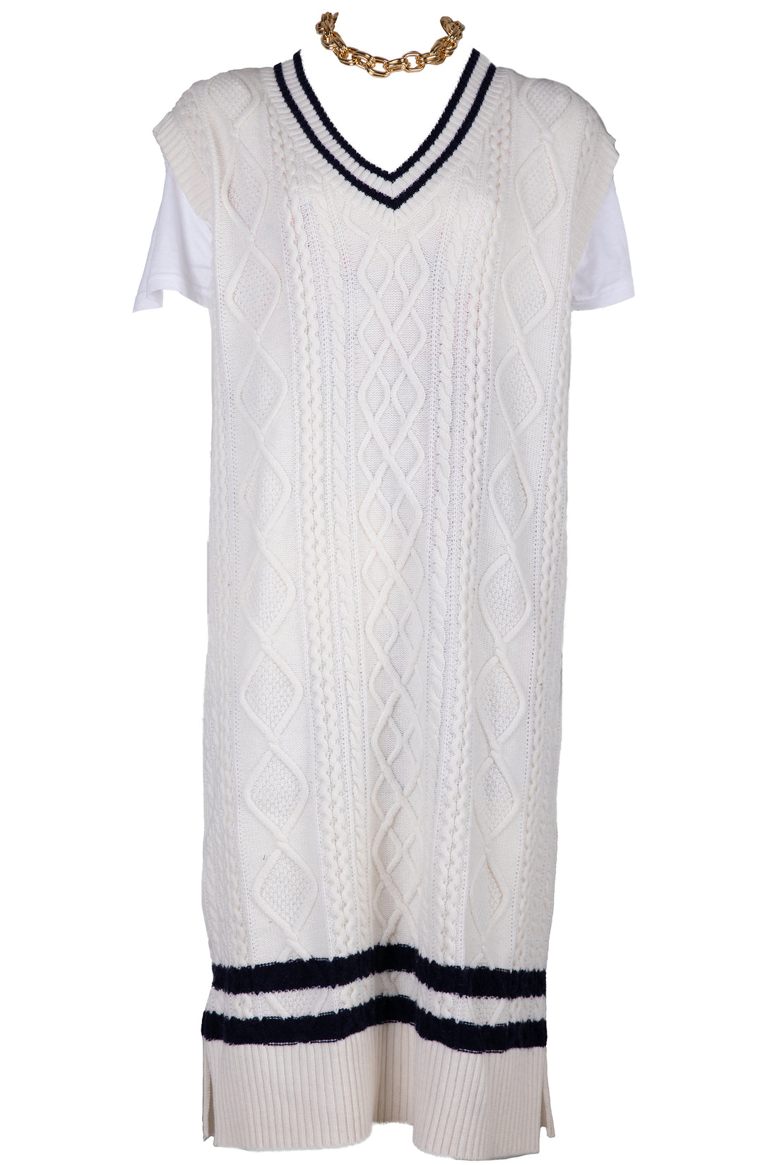 AOTC Krone Cable Knit Vest Dress