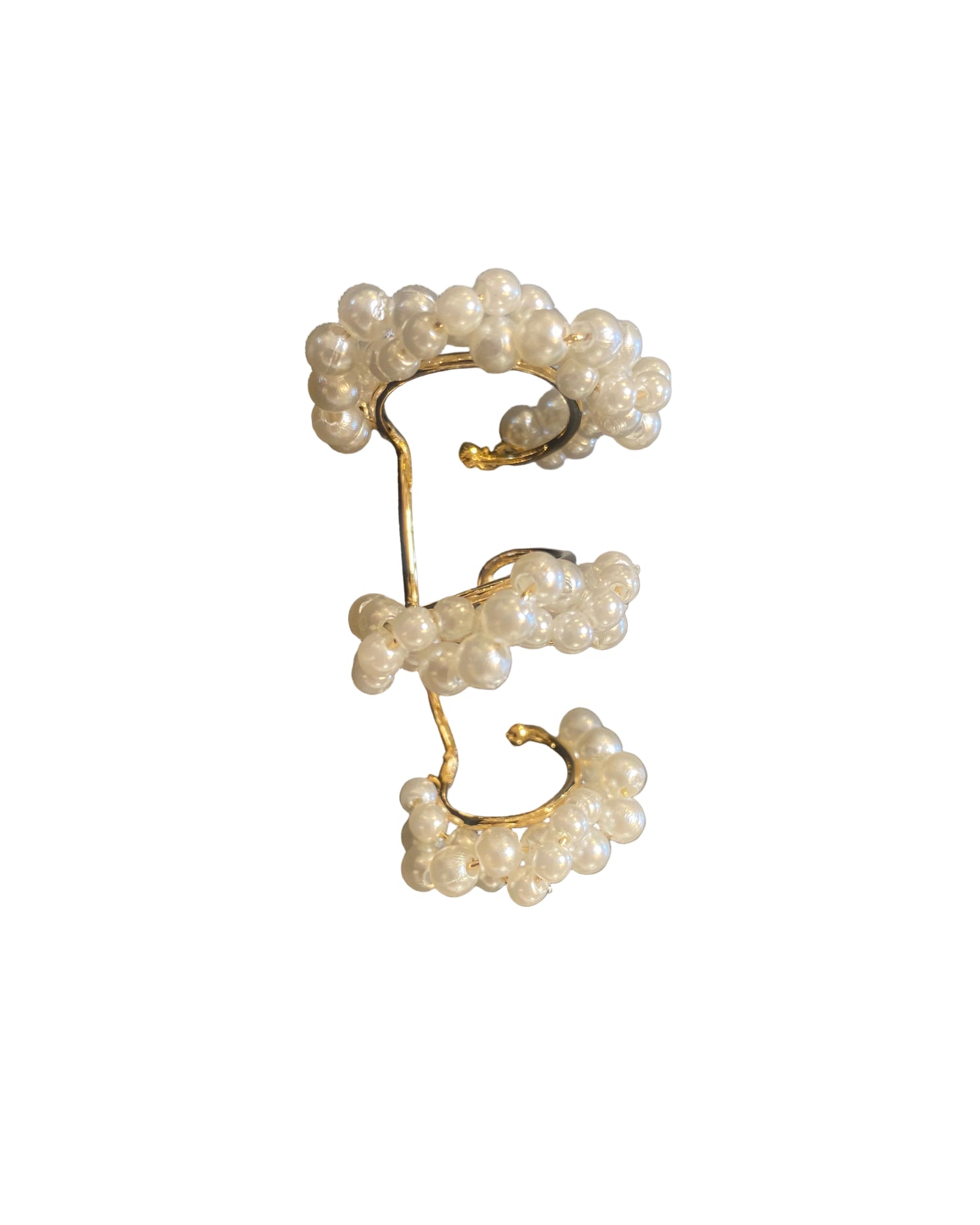 AOTC Braid Triple Pearl Ear Cuff